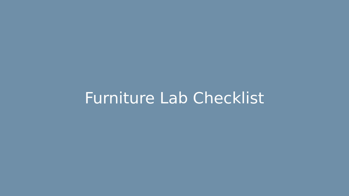 custom furniture quality inspection checklist in a workshop